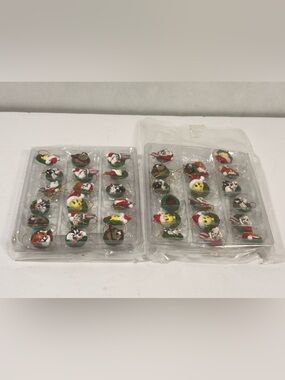 Looney Tunes Mini Christmas Ornaments 36pc 2 Complete Sets